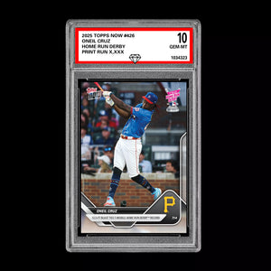 Graded 10 Oneil Cruz - 2025 TOPPS NOW #426 Home Run Derby Baseball