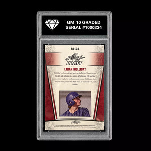 Graded 10 Ethan Holliday 2023 Leaf Draft #RS-38 RC Rookie Baseball