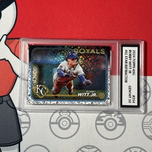 Graded 10 2024 TOPPS ALL STAR GAME FOIL STAMPED ASG CARD BOBBY WITT JR #254 Baseball