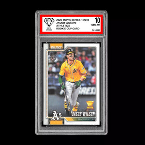 Graded 10 Jacob Wilson #240 RC Rookie Cup Card 2026 MLB Topps Athletics Baseball