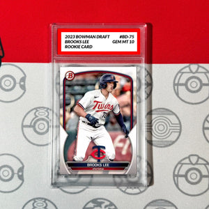 Graded 10 BROOKS LEE 2023 Bowman Paper Prospect #BP-75 TWINS RC ROOKIE Baseball