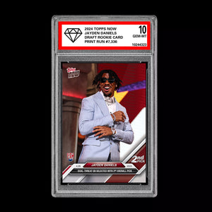 2024 Jayden Daniels RC TOPPS NOW Rookie Card #D-2 NFL Draft Washington Graded 10 Football