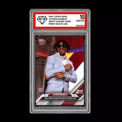 2024 Jayden Daniels RC TOPPS NOW Rookie Card #D-2 NFL Draft Washington Graded 10 Football