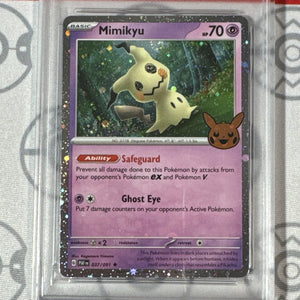 Graded 10 Mimikyu 2024 Trick Or Trade Reverse Holo Pikachu Pokemon Card 037 PAF