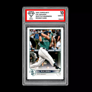 Graded 10 Cal Raleigh - 2022 TOPPS #277 RC Rookie Card Seattle Mariners Baseball
