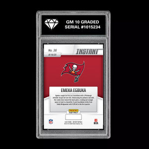 GM10 Graded 10 Emeka Egbuka RC ROOKIE SP 2025 Panini Instant NFL #36  Football
