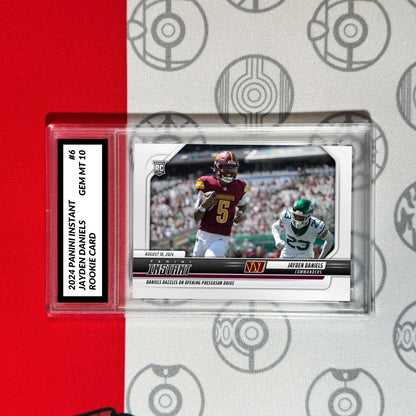 Graded 10 Jayden Daniels #6 RC Rookie Card 2024 Panini Instant Washington Football