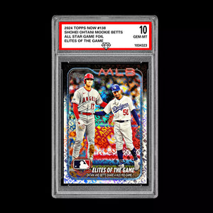 Graded 10 Shohei Ohtani Mookie Betts 2024 Topps #138 All Star Game Foil Baseball