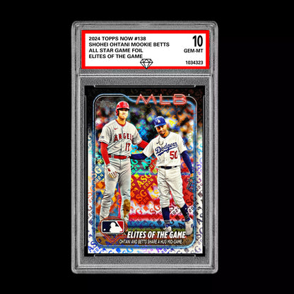 Graded 10 Shohei Ohtani Mookie Betts 2024 Topps #138 All Star Game Foil Baseball