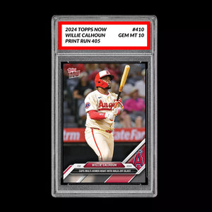 Graded 10 Willie Calhoun 2024 Topps Now #410 Multi HR Night Los Angeles Angels Baseball