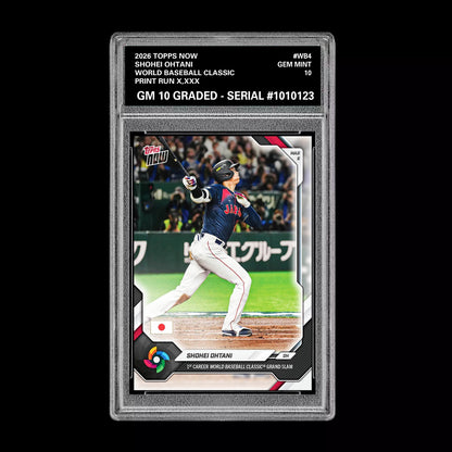 Graded 10 Shohei Ohtani 2026 Topps NOW #WB4 World Baseball Classic PRESALE Baseball