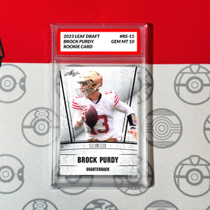 Graded 10 Brock Purdy Rookie Card RC 2022 Leaf Draft Football #RS-15 Football