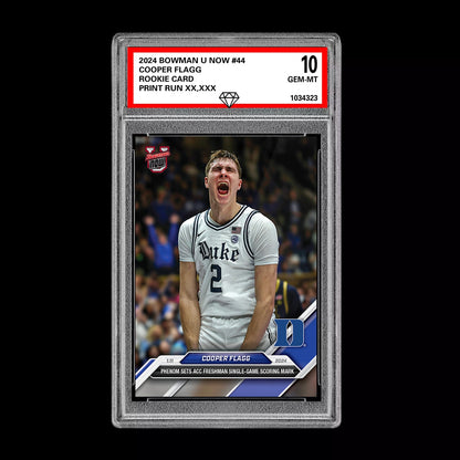 Graded 10 Cooper Flagg 2024-25 Bowman U NOW Card #44 Duke RC ROOKIE Basketball