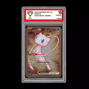 Graded 10 Pokemon 151 Mew EX #205/165 Gold Metal Ultra Premium Collection Promo