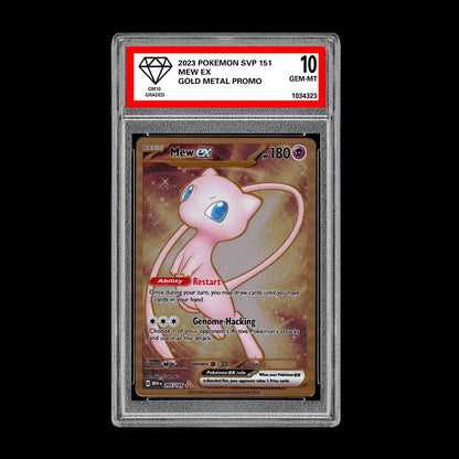Graded 10 Pokemon 151 Mew EX #205/165 Gold Metal Ultra Premium Collection Promo