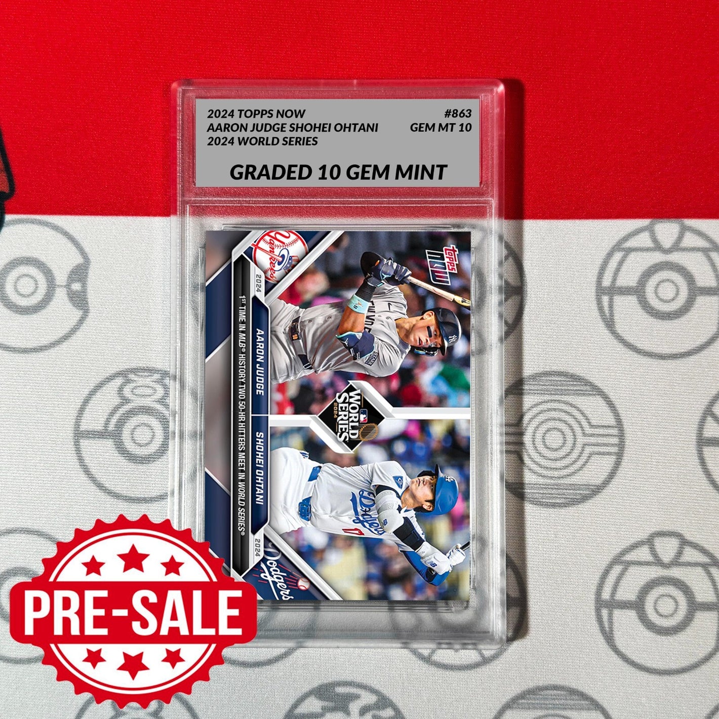 2024 Topps AARON JUDGE & SHOHEI OHTANI 50-HR Hitters WS #863 Graded 10 Baseball