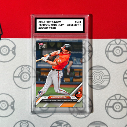 Graded 10 #541 Jackson Holliday RC Rookie Baltimore Orioles 2024 Topps Now MLB Baseball