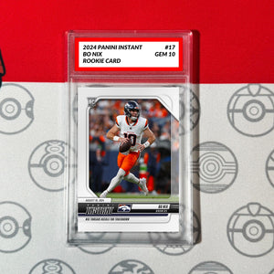 Graded 10 Bo Nix #17 RC Rookie Card 2024 Panini Instant Denver Broncos Football