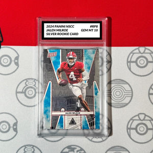 Graded 10 Jalen Milroe SILVER FOIL RC #RP8 Alabama 2024 Panini National Rookie MultiSport