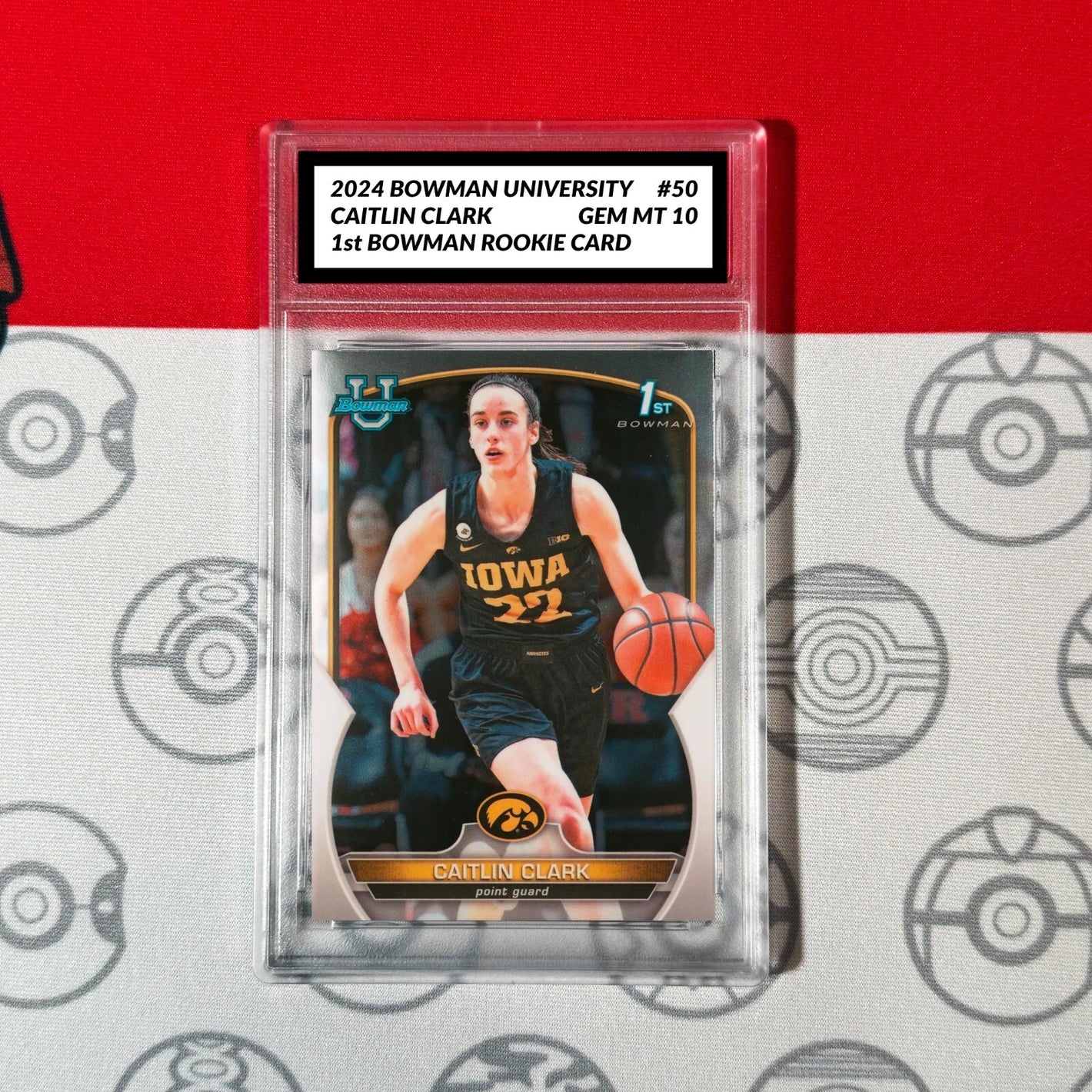 Graded 10 Caitlin Clark #50 2022-23 Bowman University Chrome 1st RC Rookie Card Basketball