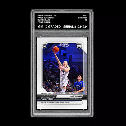 GRADED 10 Paige Bueckers 2024 Panini Instant #PBC UCONN WNBA Draft RC Rookie Football