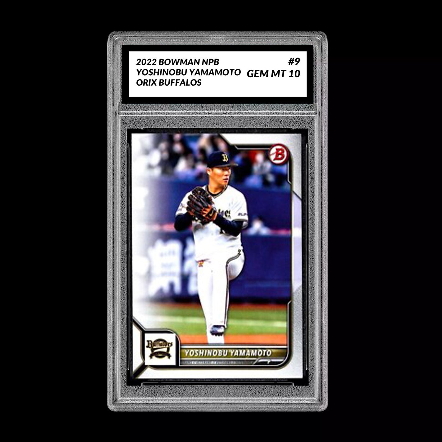 Graded 10 Yoshinobu Yamamoto 2022 Bowman NPB ORIX BUFFALOES Japanese Card Topps Baseball