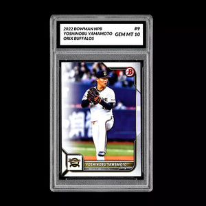 Graded 10 Yoshinobu Yamamoto 2022 Bowman NPB ORIX BUFFALOES Japanese Card Topps Baseball