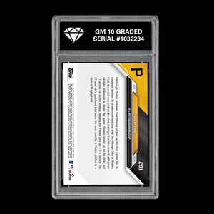 Graded 10 Paul Skenes #201 1st MLB WIN 2024 Topps Now RC Rookie Card Pirates Baseball
