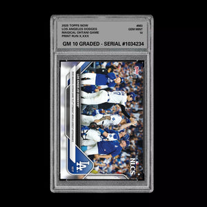 Graded 10 2025 Topps Now Shohei Ohtani Dodgers World Series 10/17 #883 Presale Baseball