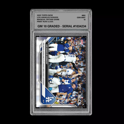 Graded 10 2025 Topps Now Shohei Ohtani Dodgers World Series 10/17 #883 Presale Baseball