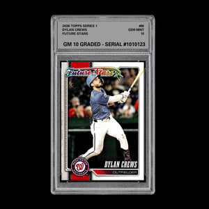 Graded 10 Dylan Crews #86 2026 Topps Series 1 Washington Nationals Baseball