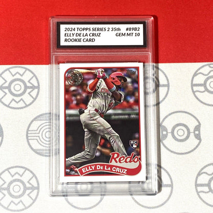 Graded 10 Elly De La Cruz Rookie Card 2024 MLB TOPPS SERIES 2 35th 89B2 Reds RC Baseball