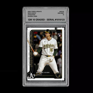 Graded 10 Nick Kurtz #US197 RC Rookie Card 2025 MLB Topps Update Athletics Baseball