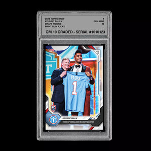 Graded 10 Keldric Faulk 2026 TOPPS NOW RC Rookie Card Titans PRESALE Football