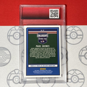 Graded 10 Paul Skenes Rookie Card 2023 MLB PANINI USA BASEBALL 87 Collegiate RC Baseball