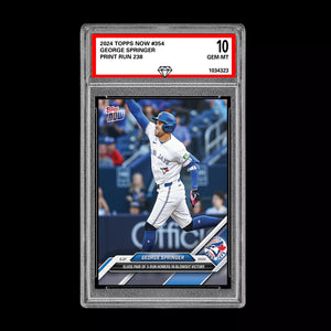 Graded 10 George Springer 2024 Topps Now #354 Toronto Blue Jays Baseball