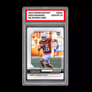 Graded 10 Arch Manning RC 2024-25 Panini Instant NIL NCAA #AMC Texas Rookie Card Football