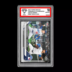 Graded 10 Yoshinobu Yamamoto Shota Imanaga 2025 MLB Topps NOW Card 2  Baseball