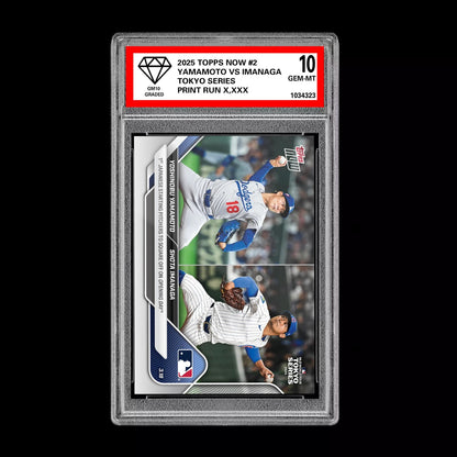 Graded 10 Yoshinobu Yamamoto Shota Imanaga 2025 MLB Topps NOW Card 2  Baseball