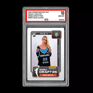 Graded 10 Hailey Van Lith 2025 Panini Instant Draft 1st RC Rookie Card CHICAGO  Basketball