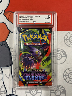 Graded 10 Phantasmal Flames Sealed Pack Mega Gengar EX Art Mega Evolution