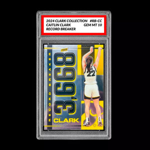 Graded 10 Caitlin Clark 2024 Panini Collection WNBA Record Break Rookie Card Basketball