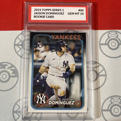 Graded 10 2024 Topps Jasson Dominguez Rookie Card  10 GEM MINT YANKEES RC Baseball