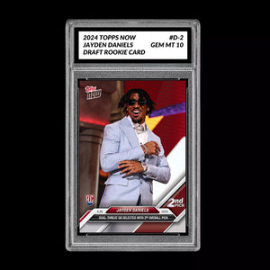 2024 Jayden Daniels RC TOPPS NOW Rookie Card #D-2 NFL Draft Washington Graded 10 Football