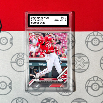 Graded 10 Rece Hinds #415 RC Rookie Card Most XBHs 2024 MLB TOPPS NOW Baseball
