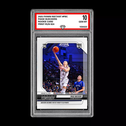 GRADED 10 Paige Bueckers 2024 Panini Instant #PBC UCONN WNBA Draft RC Rookie Football