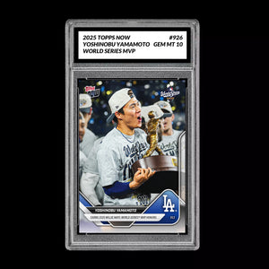 Graded 10 Yoshinobu Yamamoto  WORLD SERIES MVP 2025 MLB Topps NOW 926  Baseball
