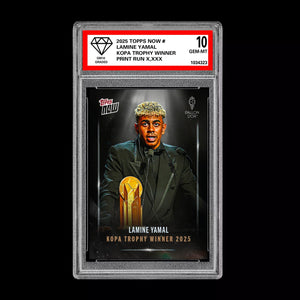 Graded 10 Lamine Yamal Kopa Trophy Winner - 2025 Topps NOW - Card 6 Soccer RC Soccer