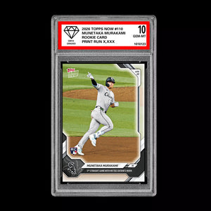 Graded 10 Munetaka Murakami Rookie Card #110 2026 Topps NOW White Sox PRESALE Baseball