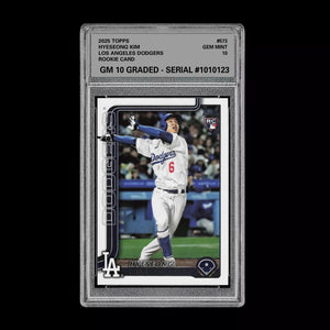 Graded 10 Hyeseong Kim Rookie Card #573 2025 Topps Series 2 Los Angeles Dodgers Baseball